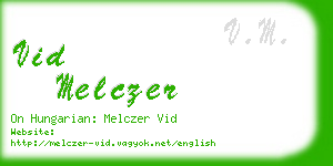 vid melczer business card